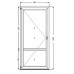 Дверь ПВХ 2060*860(стекло левая)